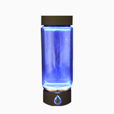 Verkaufe Top Gesundes Intelligentes Buntes Licht Elektrische Wasserstoff Wasser Glasflasche SPE Tragbarer HHO Wassergenerator